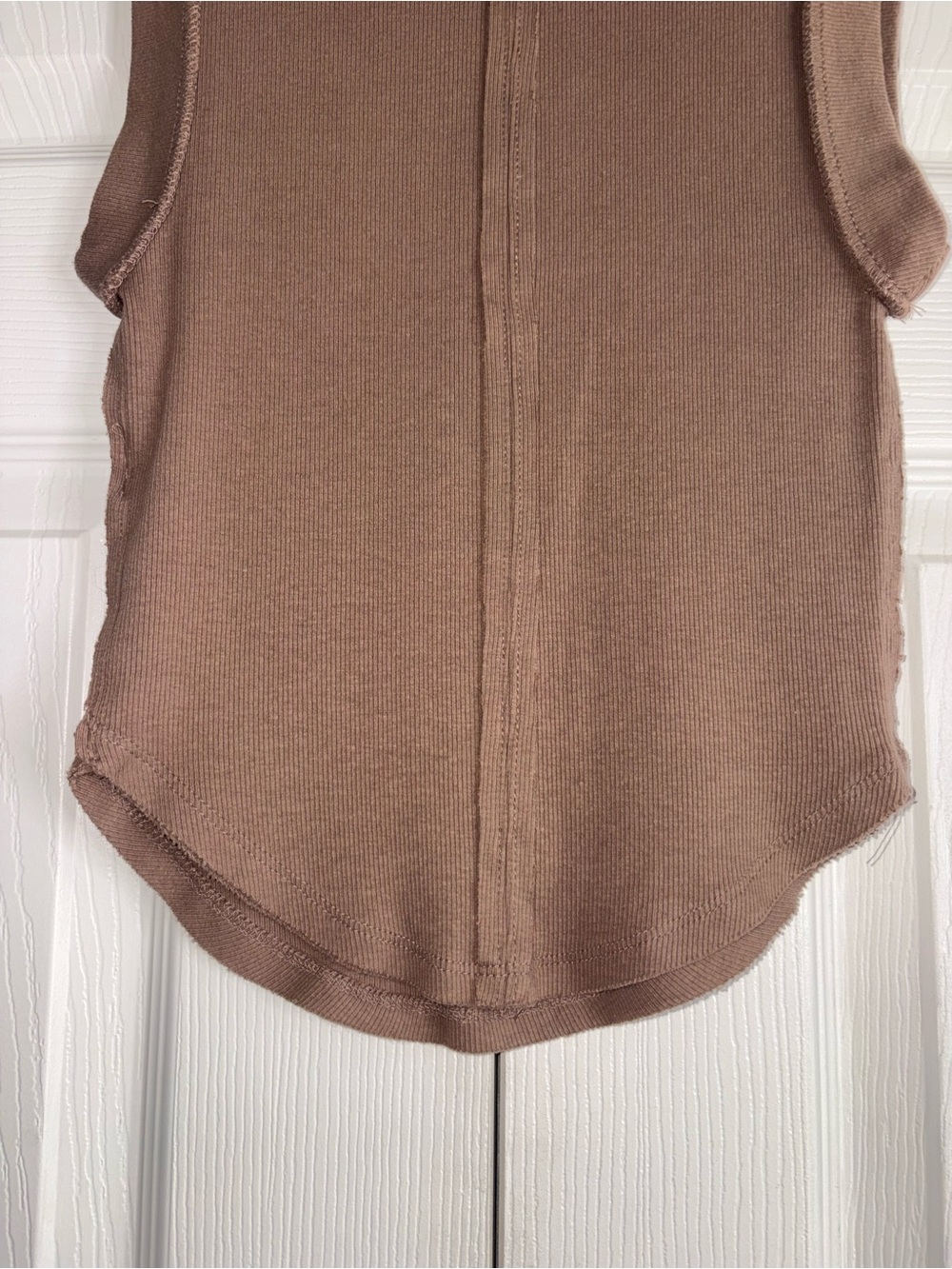 We The Free Ribbed Tank Top in Brown - Picture 9 of 12